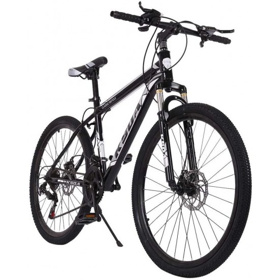 Mens/Womens Mountain Bike, Aluminum Frame Bike with Linear Pull Brakes | 26 Inch All-Terrain Bicycle with Front Suspension Adjustable Seat