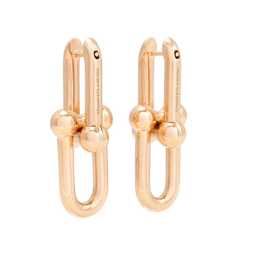 Tiffany & Co. Hardware Link Earrings 18K Rose Gold 68533678