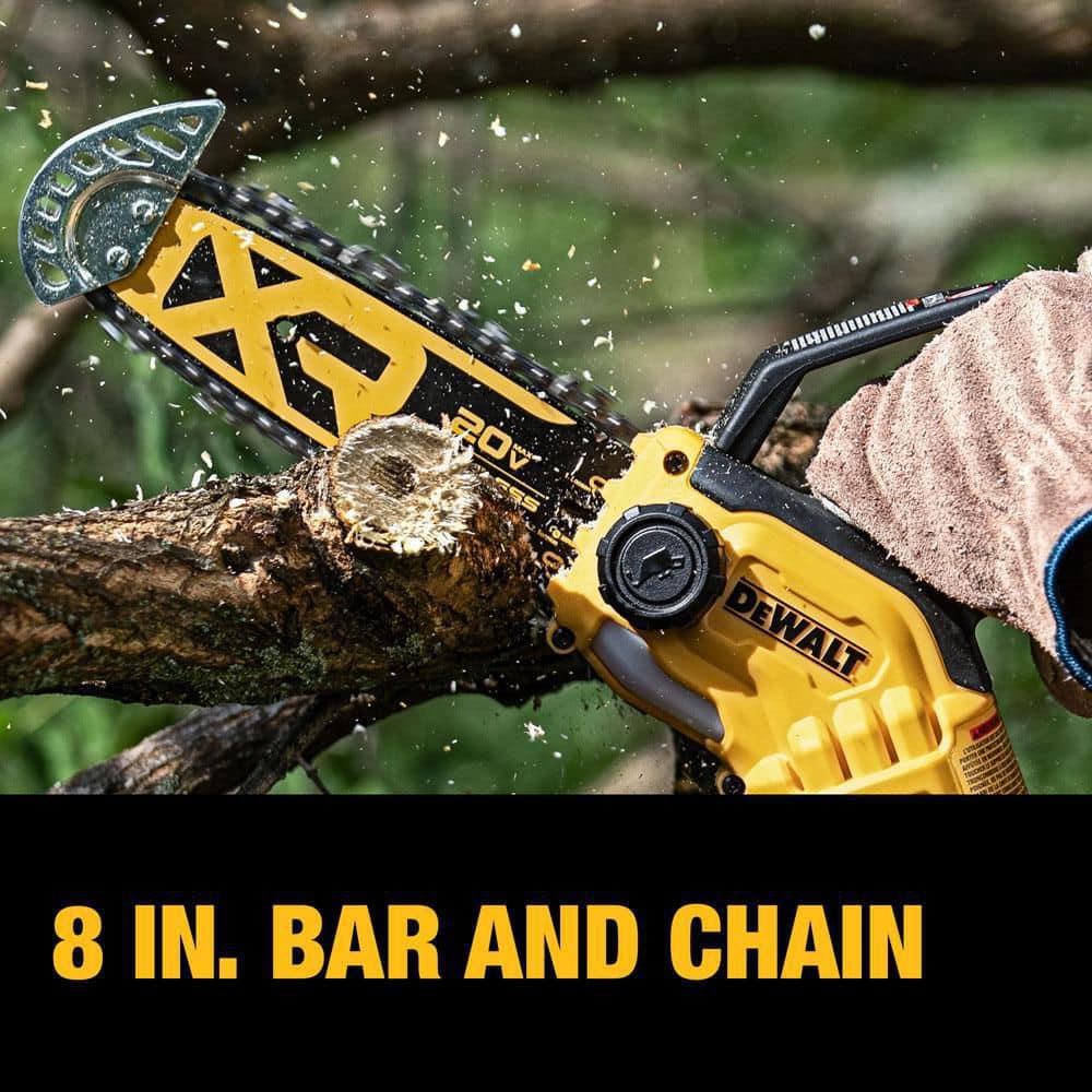 DEWALT 8 in. 20-Volt Pruning Electric Battery Chainsaw DCCS623B