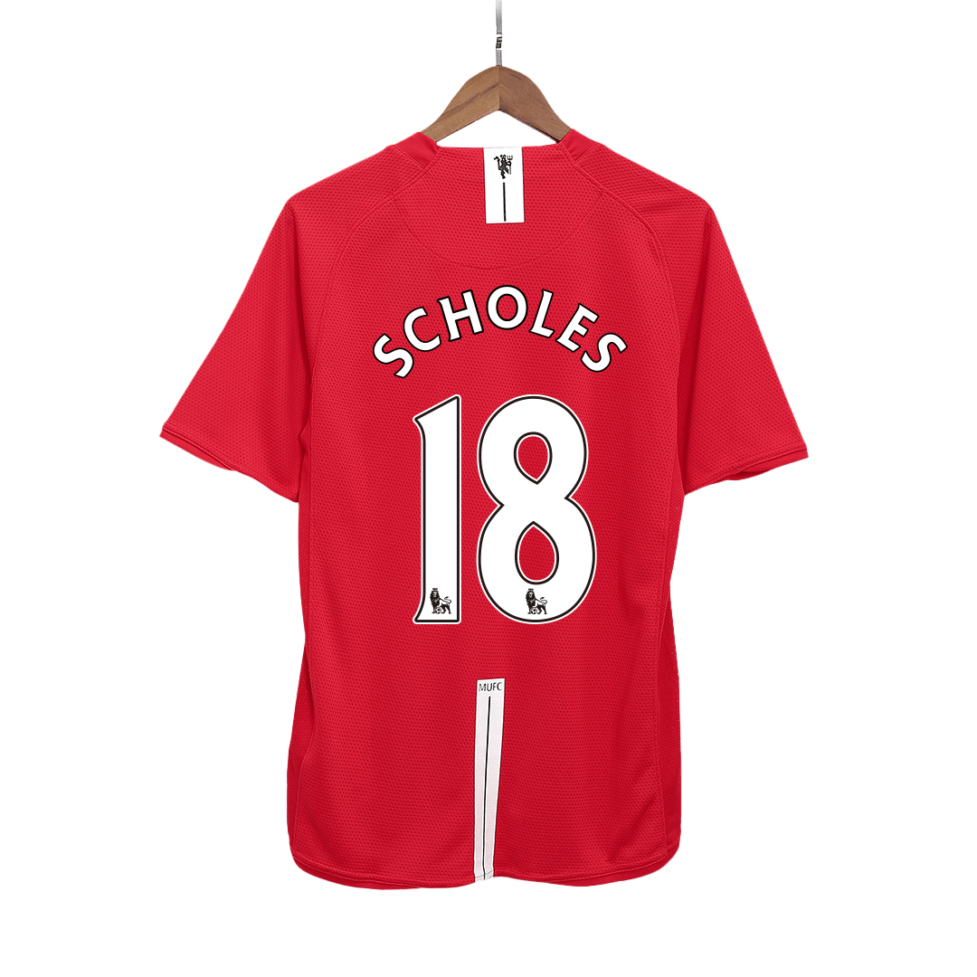Retro Soccer Jersey SCHOLES #18 Manchester United Home 2007/08