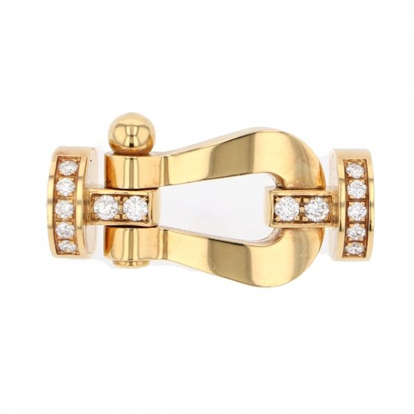 FRED Force 10 Lm Half Pave Accessory 18K Yellow Gold Diamond
