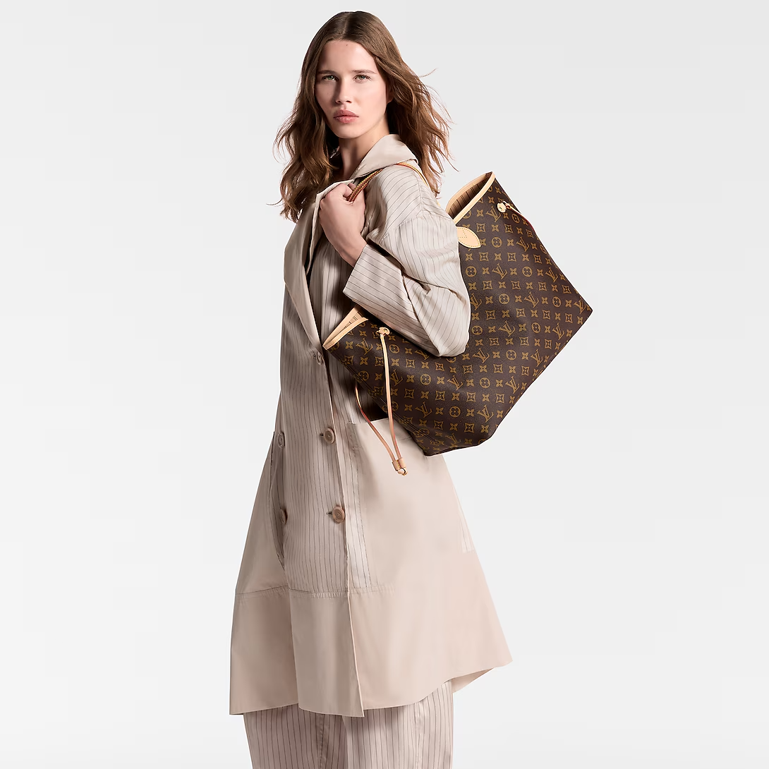 Louis Vuitton Neverfull GM Tote Bag Monogram Canvas Beige 39cm