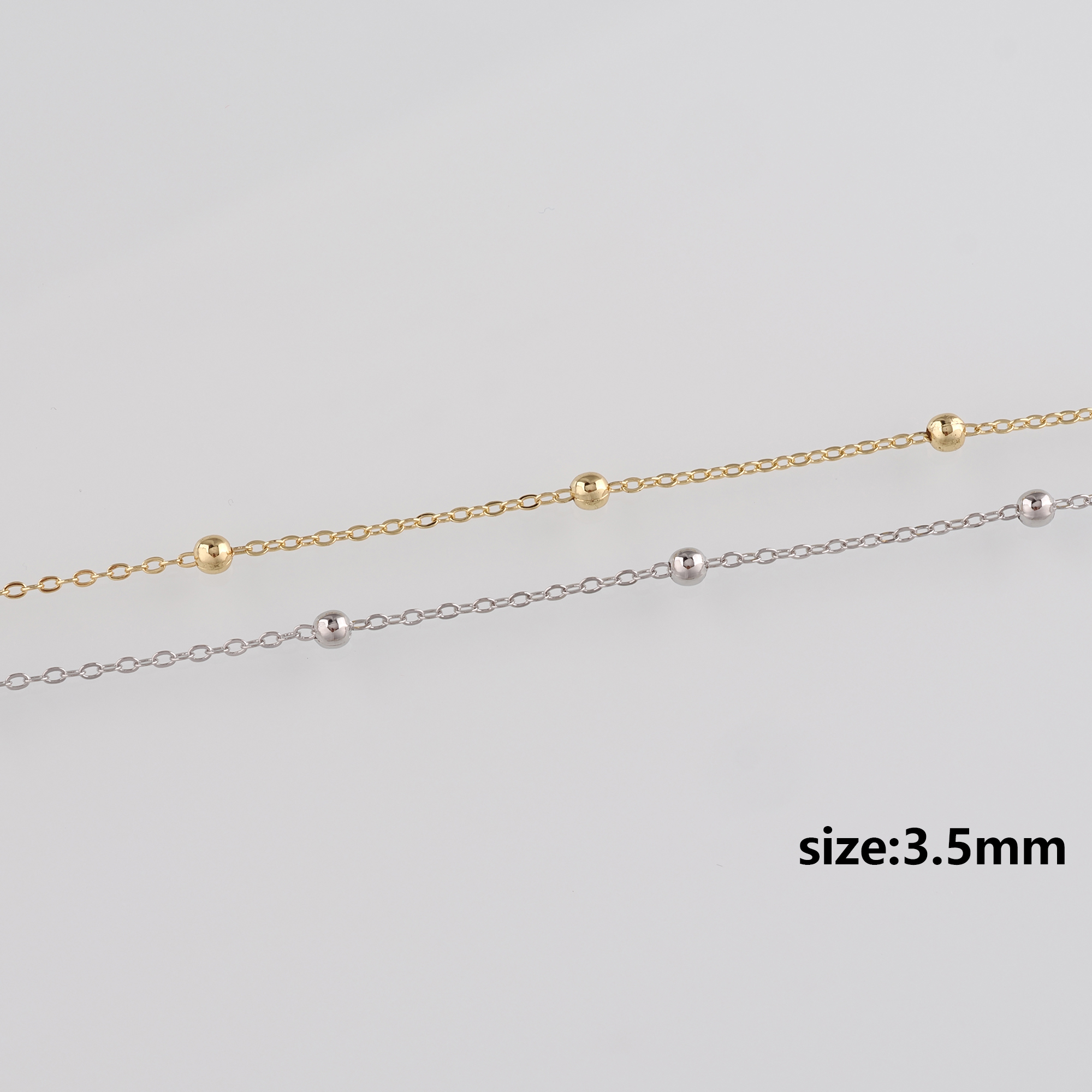 18K Gold Filled Cable Chain Necklace,Dainty Thin Link Chain,Gold Oval Chain Necklace for Women DIY Jewelry Making Supply