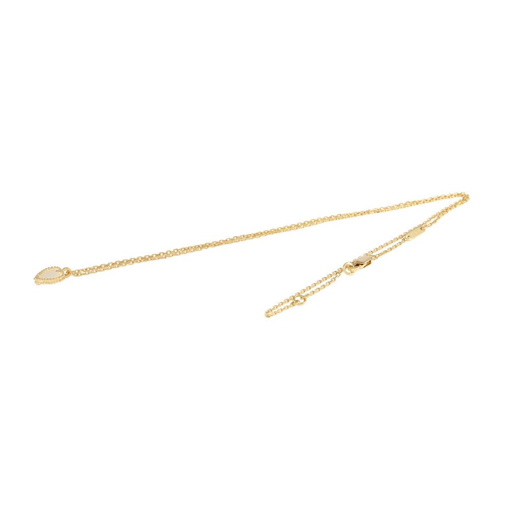 Van Cleef & Arpels Sweet Alhambra Heart Necklace 18K Yellow Gold Mother of Pearl VCARF69200