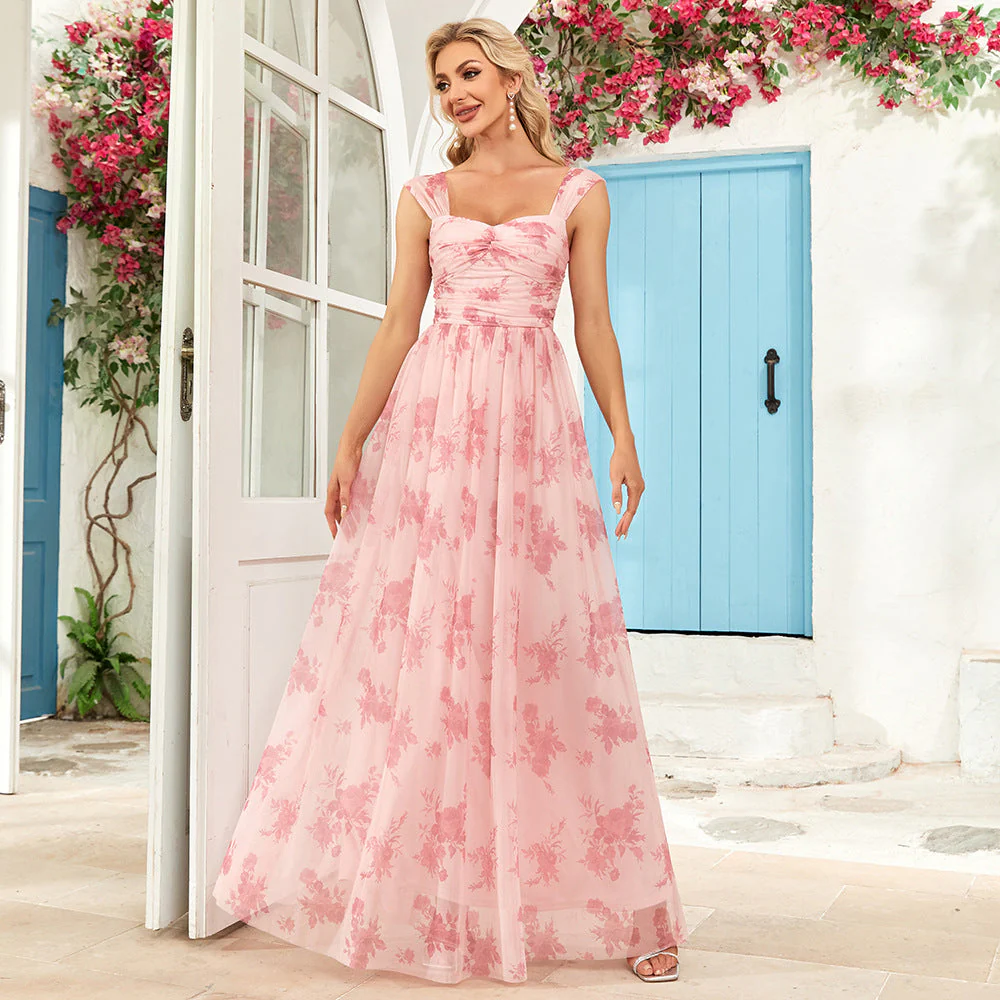 Floral Maxi Party Dress | Elegant Evening GownClistos
