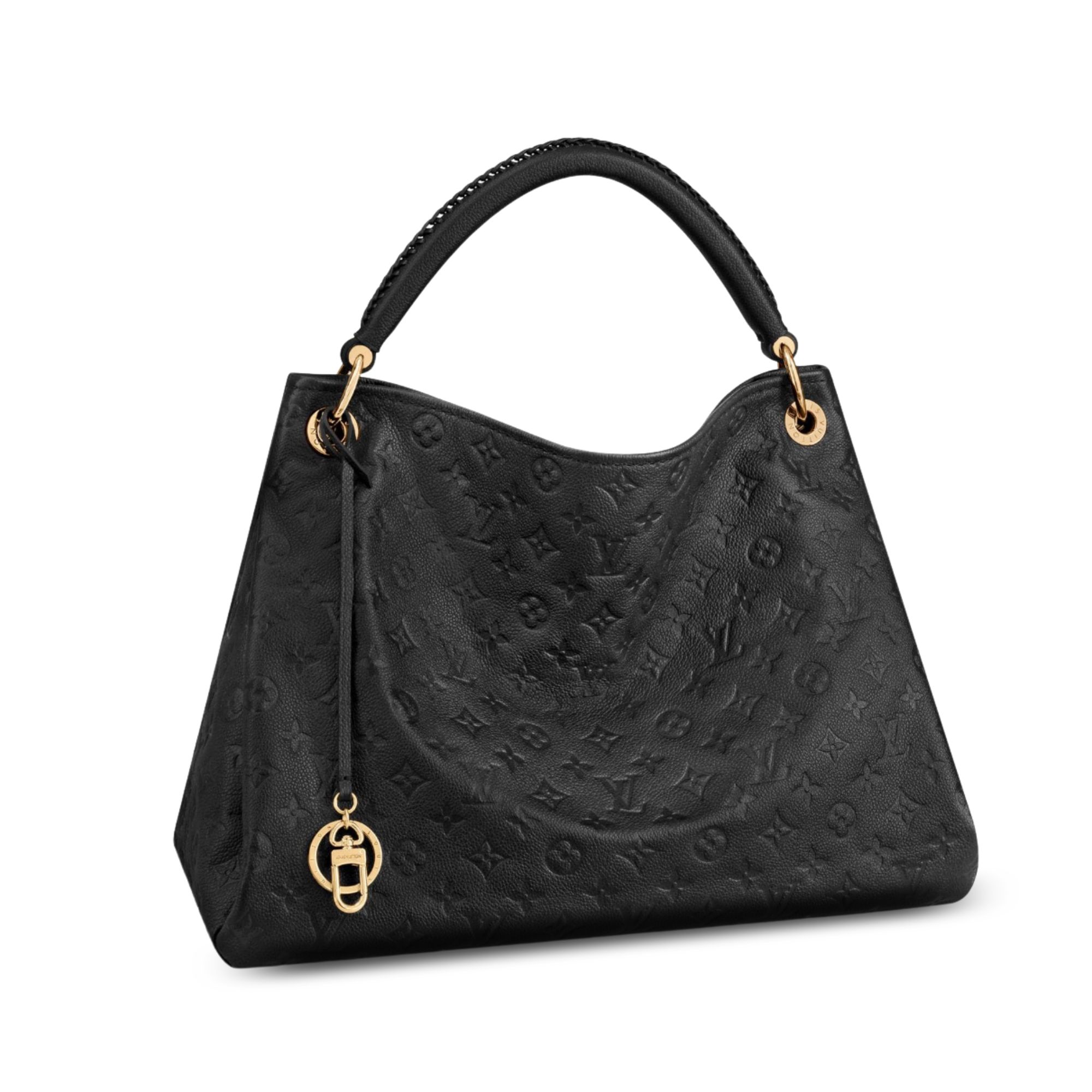 Louis Vuitton Melie Hobo MM 41cm/16.1in Monogram Empreinte Leather Black M57089 – Women