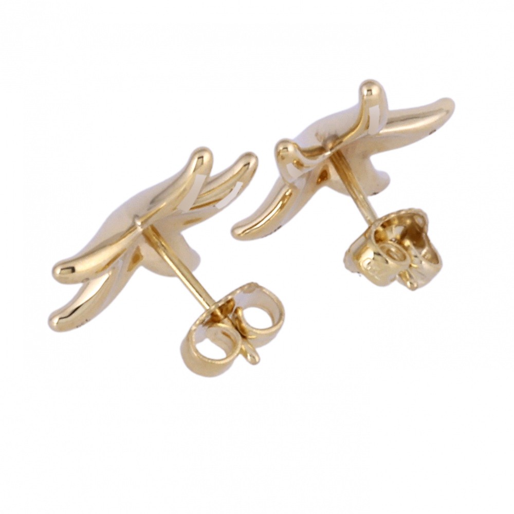 Tiffany & Co. Elsa Peretti Starfish Earrings 18K Yellow Gold