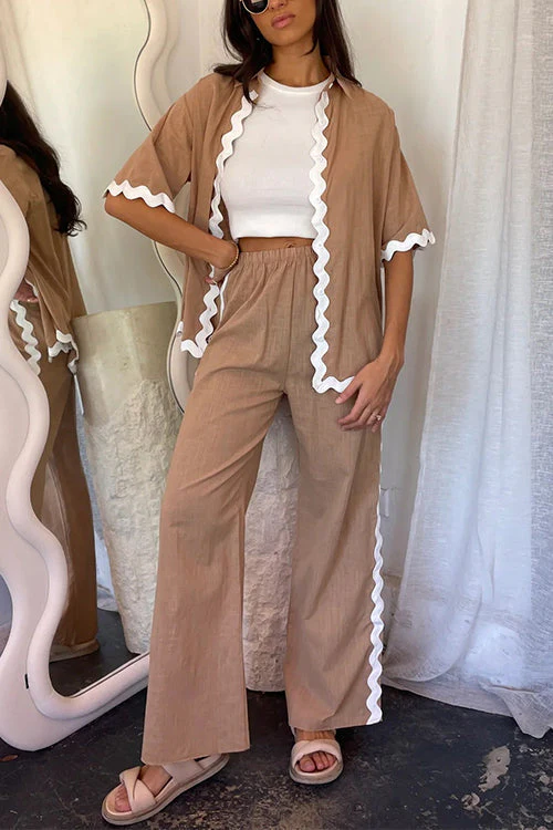 Ric Rac Shirt & Wide Leg Pants SetClistos