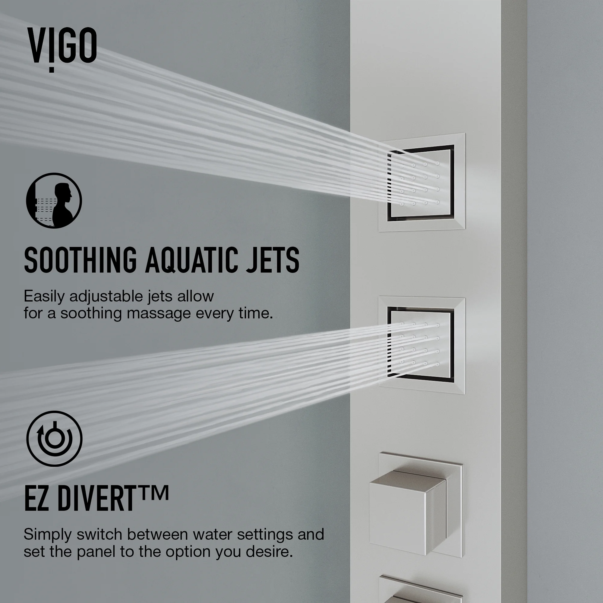 Vigo Vg08023 Bowery Thermostatic Shower Panel - Stainless Steel