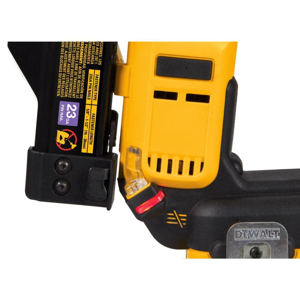 ATOMIC Compact Series 20V MAX Pin Nailer 23 Gauge Kit DCN623D1 from