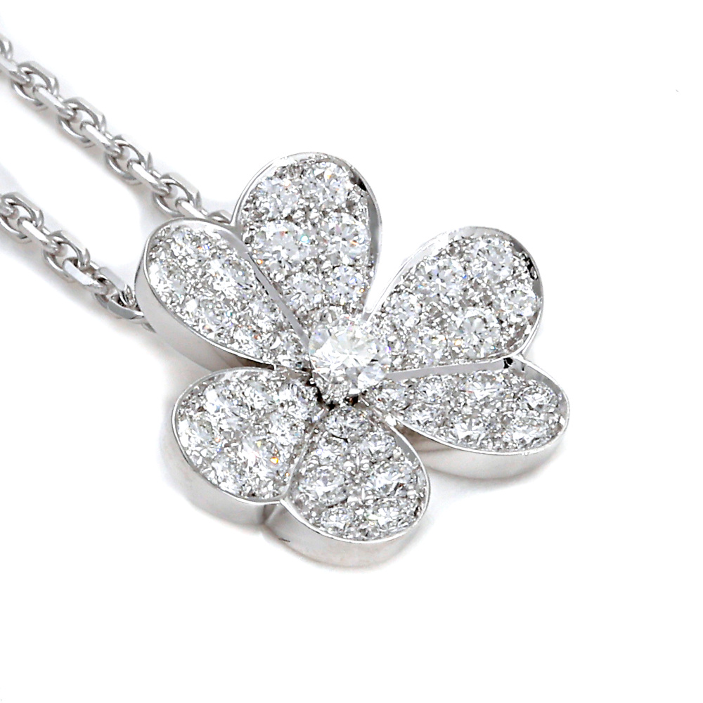 Van Cleef & Arpels Frivole Necklace 18K White Gold Diamond VCARD31800