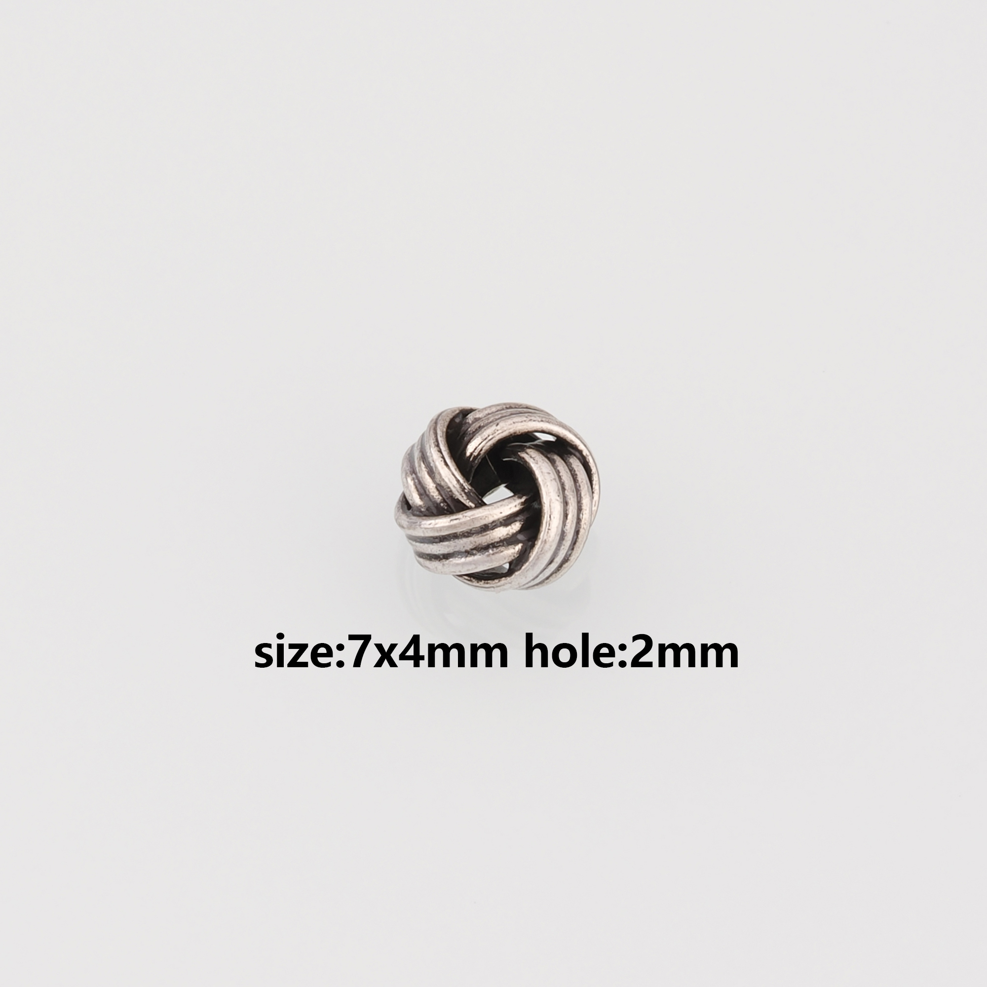 Ancient Silver Spiral Beads,Twist Bead,Knot Spacer Beads,DIY Jewelry Making Supply