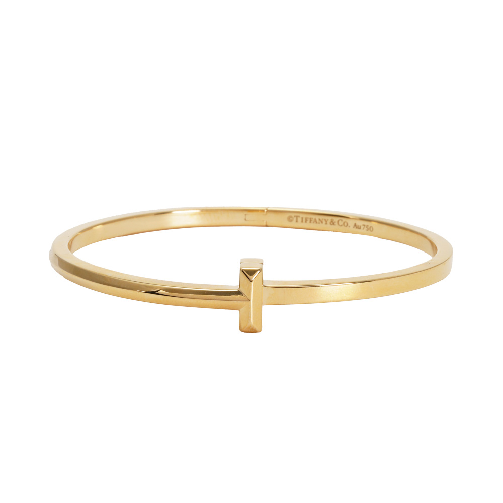 Tiffany & Co. Tiffany T One Hinge Narrow Bracelet 18K Yellow Gold 67794273
