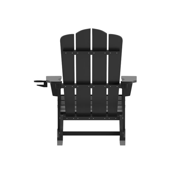 AllWeather Rocking Adirondack Chair with Swiveling Cupholder
