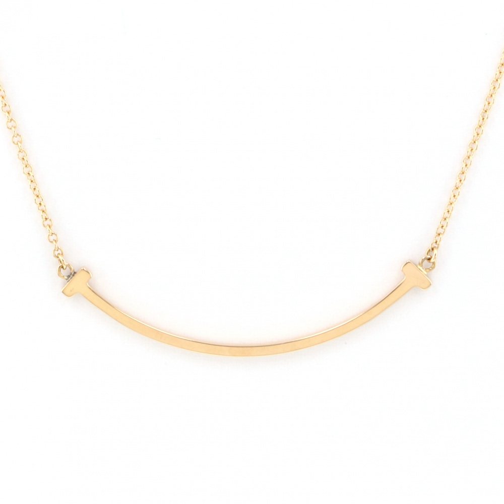 Tiffany & Co. Tiffany T Smile Size Necklace 18K Yellow Gold