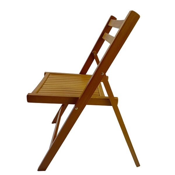 Furniture Slatted Wood Folding Special Event Chair ,Set of 4