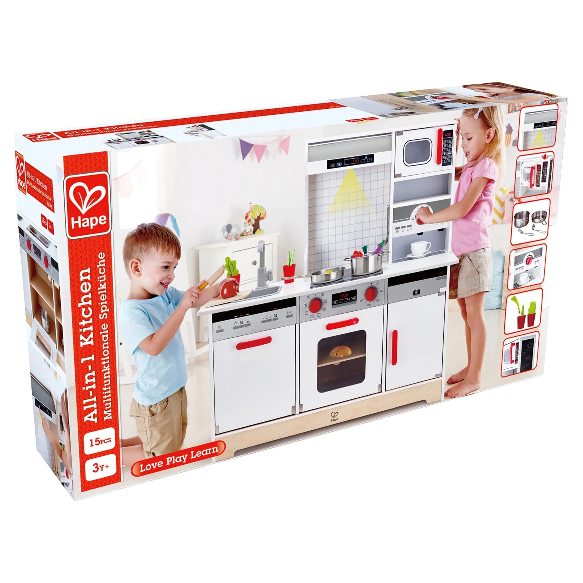 Hape All-In-1 Kitchen Kid's Wooden Toy Playset & Accessories