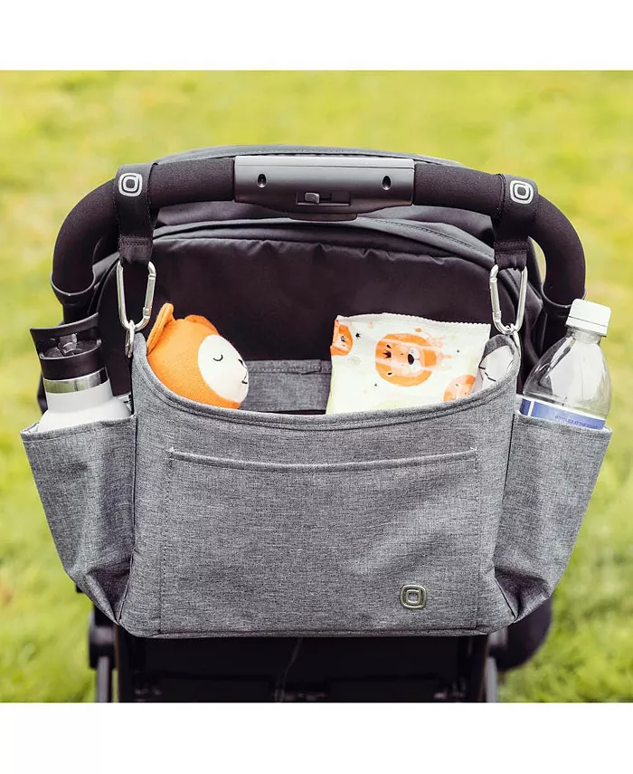 Diono Buggy Buddy XL Universal Stroller Organizer with Cup Holders, Secure Attachment, Zip Pockets