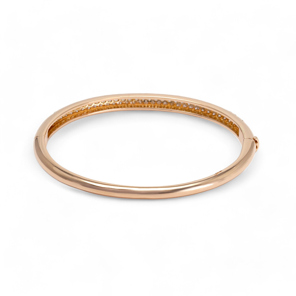 Van Cleef & Arpels Eve K18PG Pink Gold Bangle Bracelet Diamond
