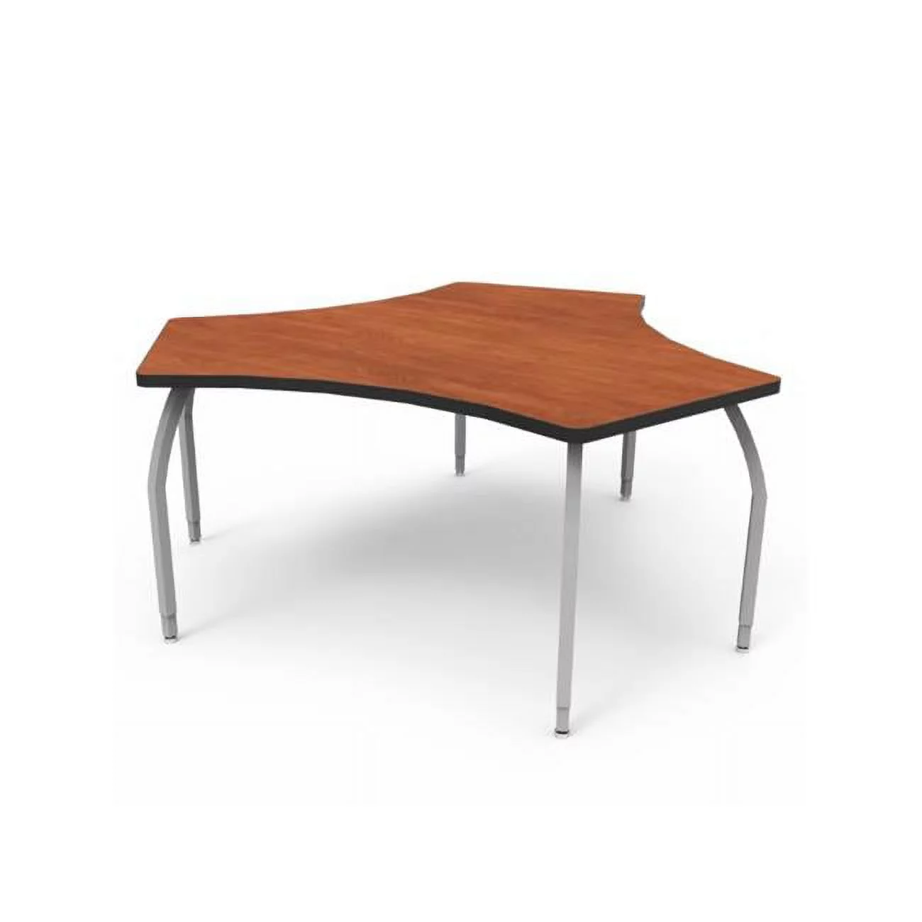 Wisconsin Bench ELO6810-ADJSS-25-25 Elo Adapt II Desk - Grey Nebula Laminate & Banding with 4 Adjustable Smooth Silver Legs - 26-31 x 30 x 21.5 in.