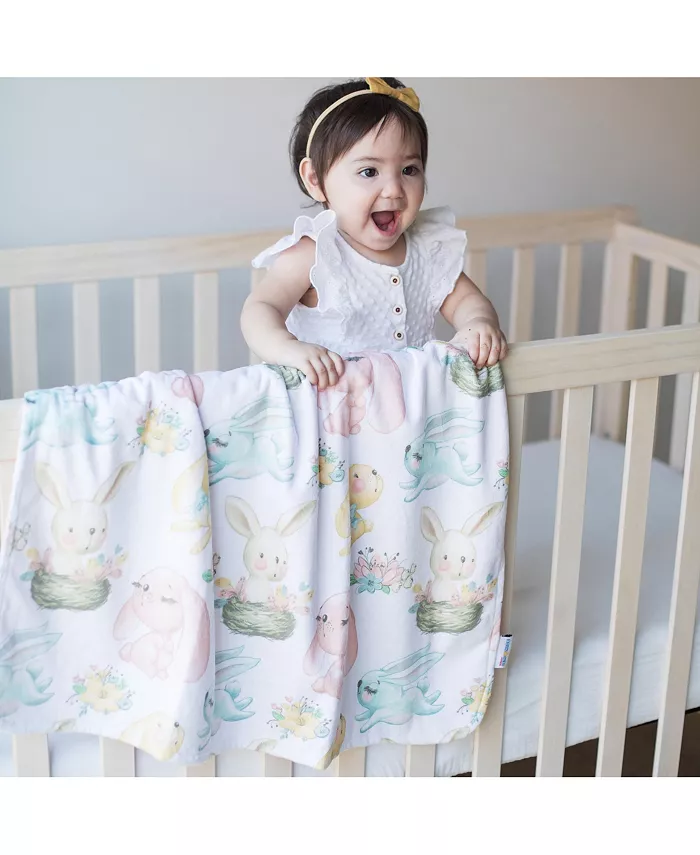 Honey Lemonade Premium Baby and Toddler Minky Blanket - Bunnies