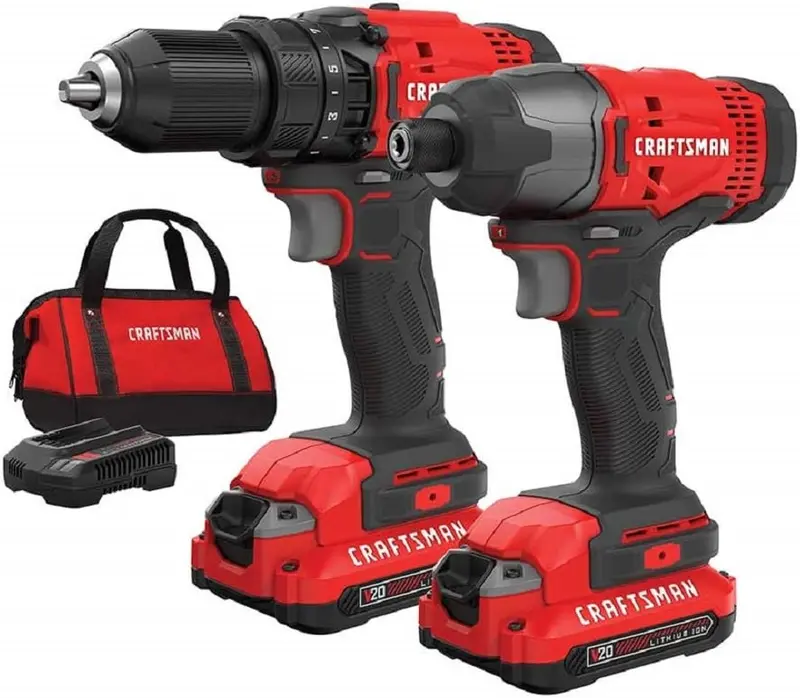 V20 MAX Cordless Drill & Impact Driver Kit – Dual-Battery System with Fast Charger (CMCK200C2AM)