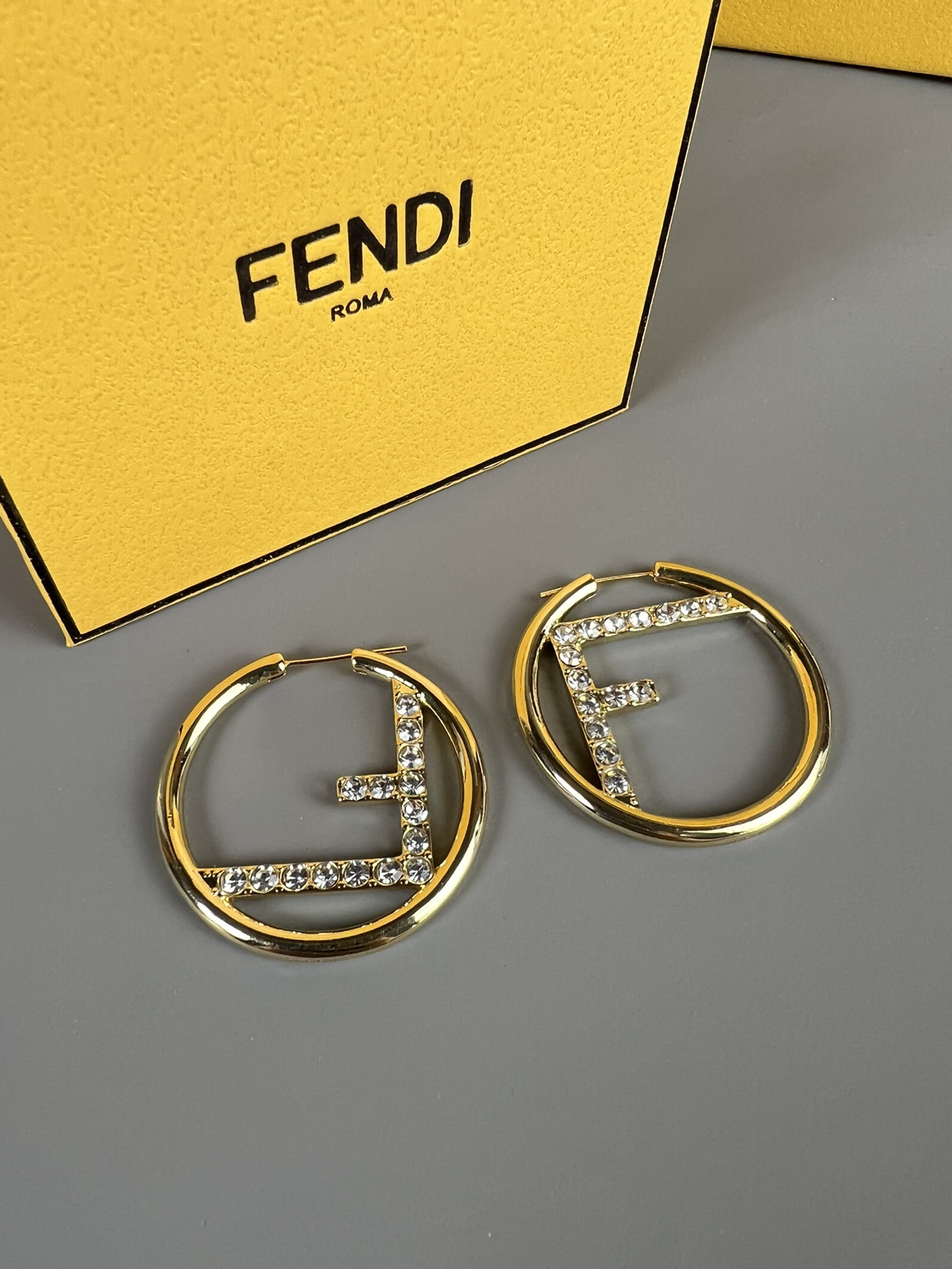 Fendi Letter Hoop Earrings - cnluxepick
