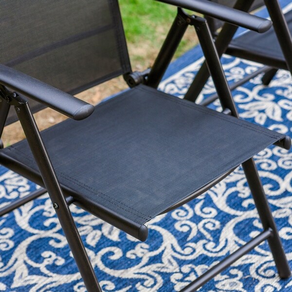7/9Piece Patio Dining Set,1X Expandable Table,6/8 Folding Textilene Chairs