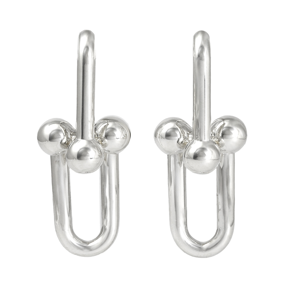 Tiffany & Co. Hardware Link Sterling Silver Earrings 60013153