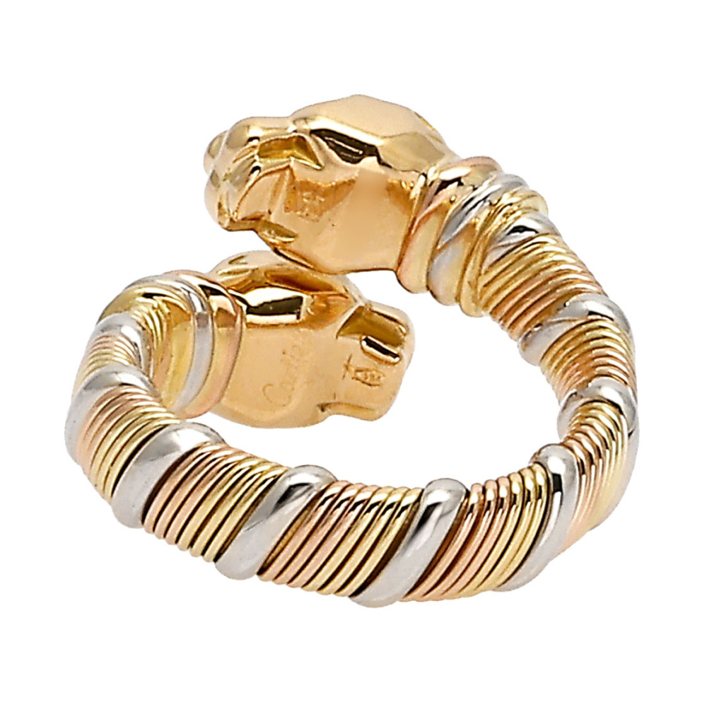 Cartier Cougar Panthère Ring Tri-Gold