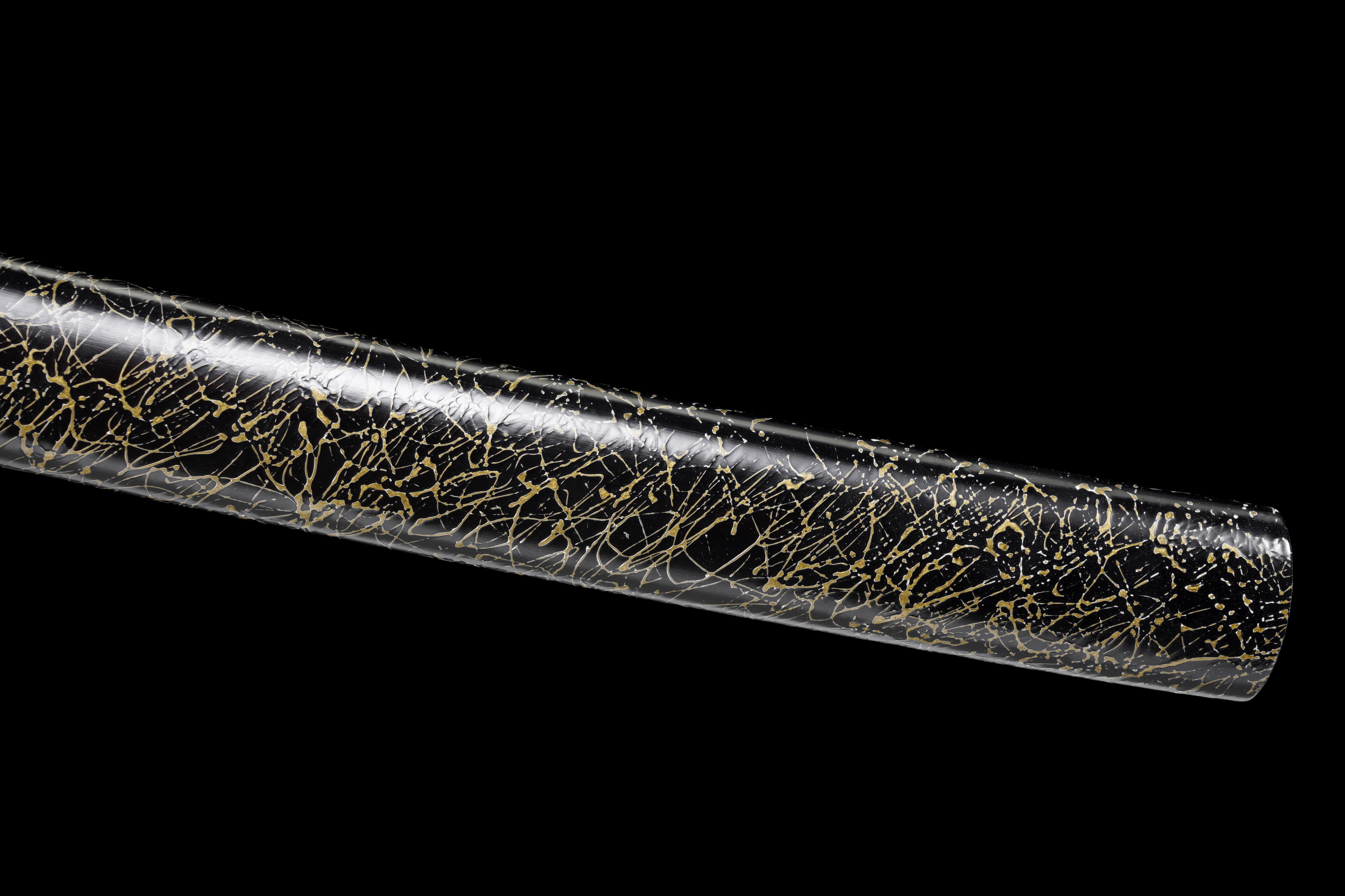 Handmade Katana Damascus Steel Night Rain Golden Dragon Full Tang