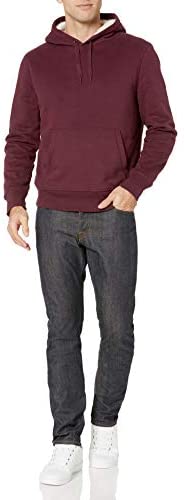 Men's Sherpa-Lined Pullover Hoodie Sweatshirt
