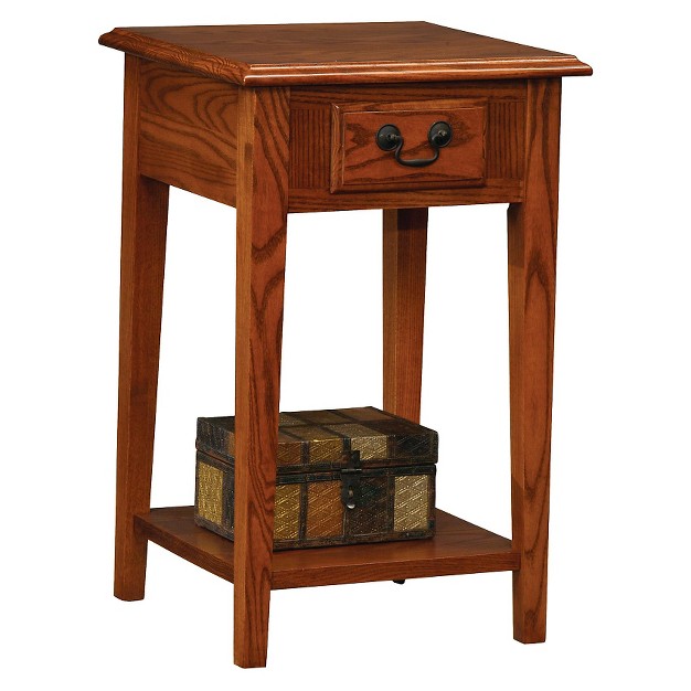 Favorite Finds Square Side Table Medium Oak Finish Leick Home