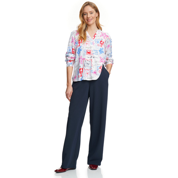 Gina Benotti Damen Bluse mit Serafino-Ausschnitt