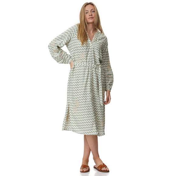 Gina Benotti Damen Midikleid mit Zick-Zack-Muster