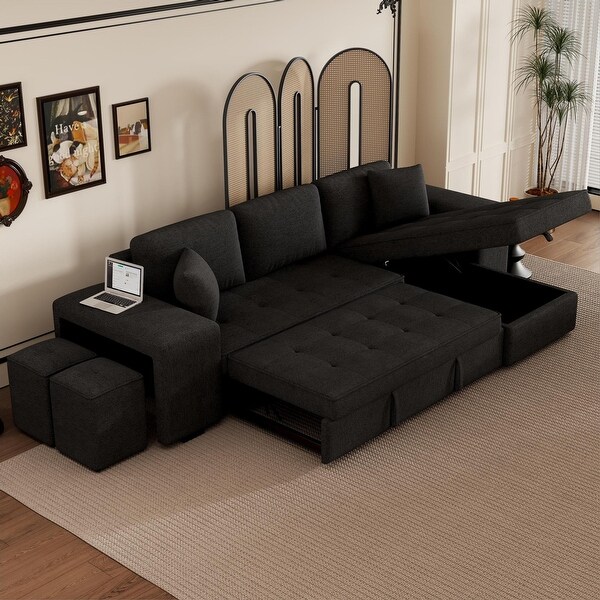Modern LShape 3 Seat Reversible Sectional Sofa