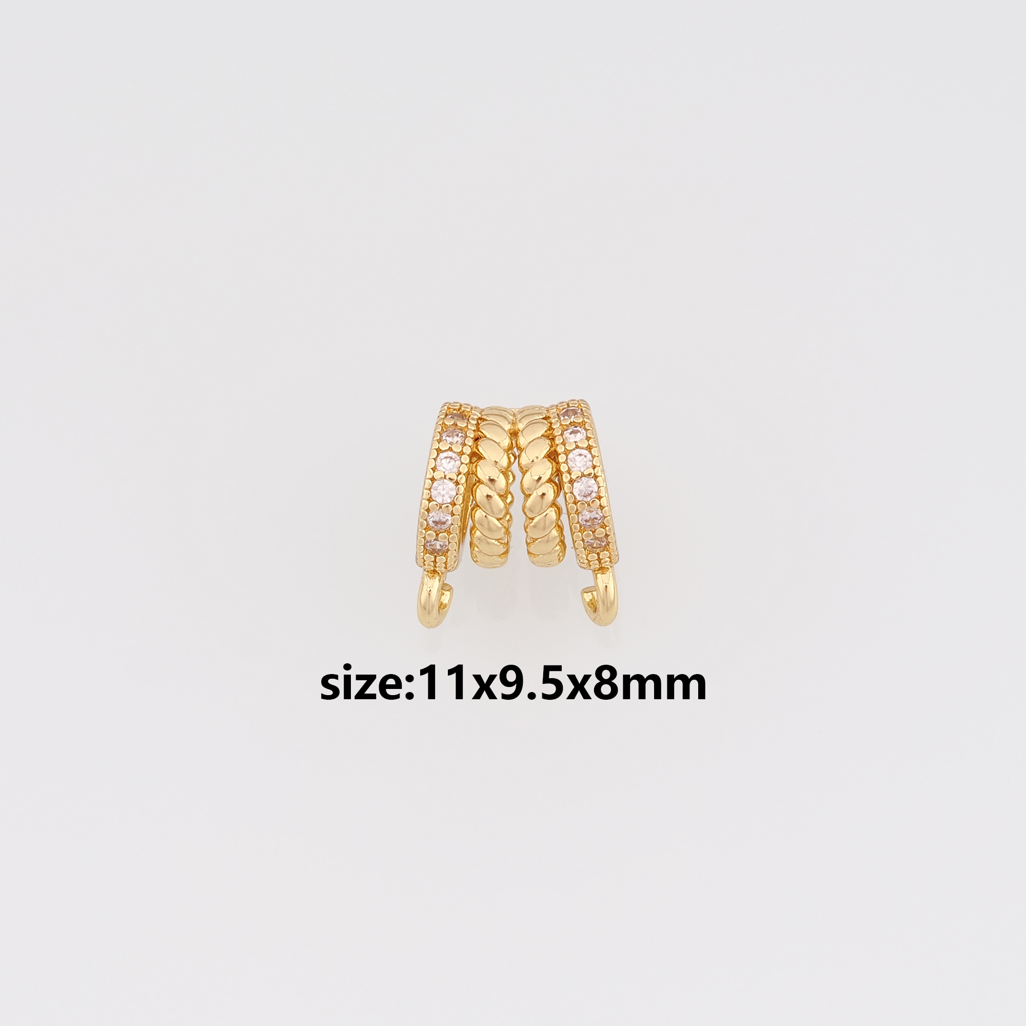 18K Gold Filled Barrel Beads With Ring,Tube Spacer Beads for Bracelet Jewelry Necklace Making Supply