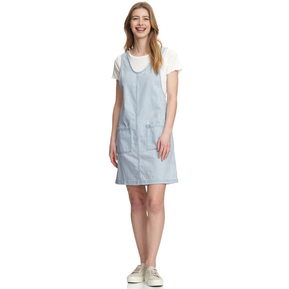 Gina Damen Latzkleid aus Denim