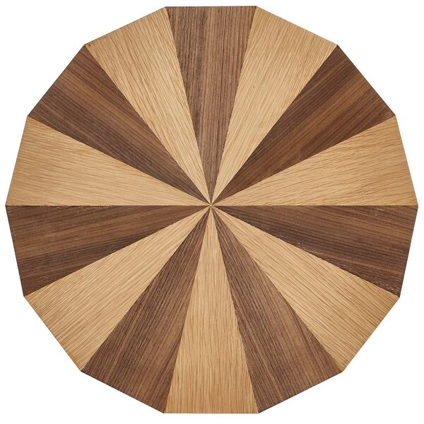 Twirl TwoToned Wood Veneer Side Table