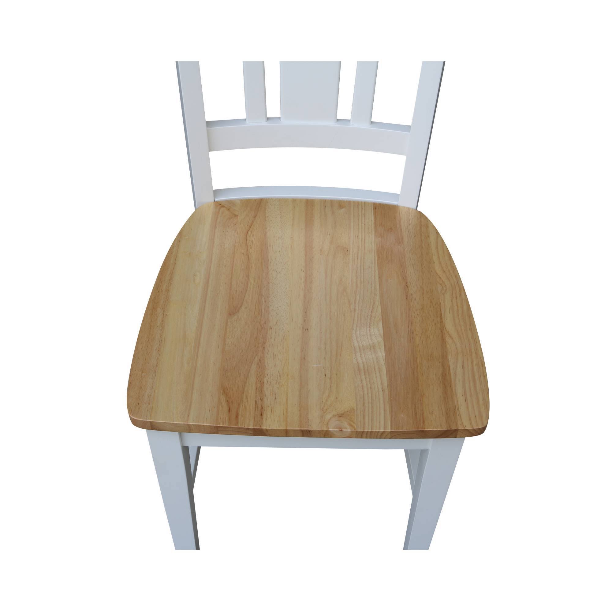 International Concepts San Remo Splatback Chair, Set of 2 - White
