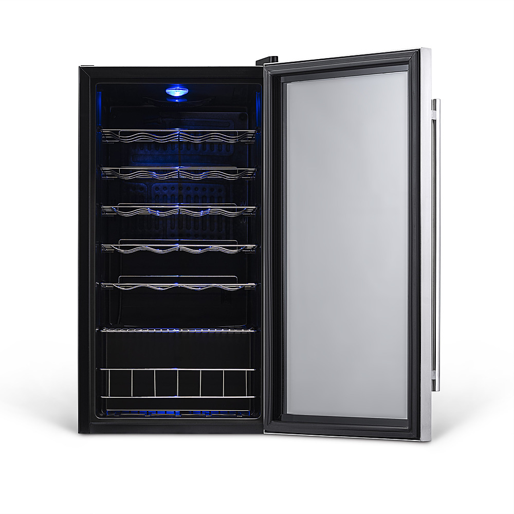 NewAir - 27-Bottle Wine Cooler - Stainless Steel