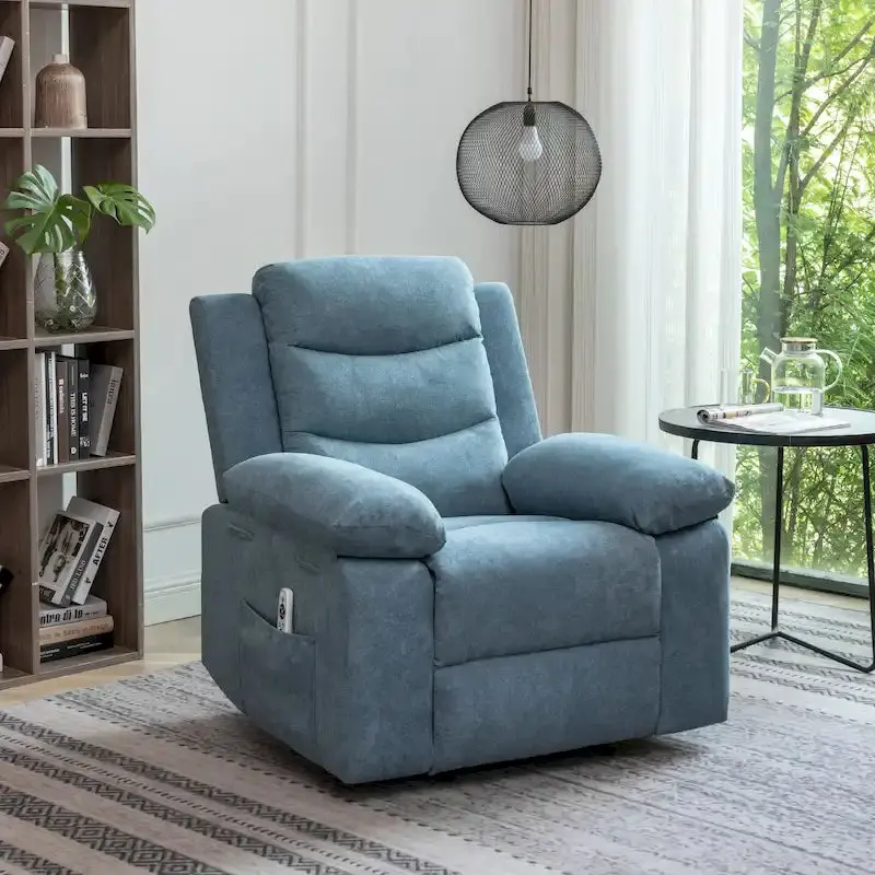 Power Recliner with Heat & Massage – Electric Reclining Chair Featuring Adjustable Lumbar Support and Dual-Function Therapy
