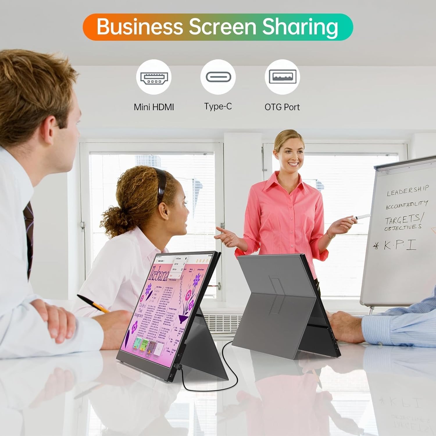 17.3′′ Portable Monitor 1080P FHD 144Hz Narrow Edge Laptop Monitor/Smart Cover & Speakers