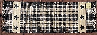 Primitive Farmhouse Star Country Table Runner
