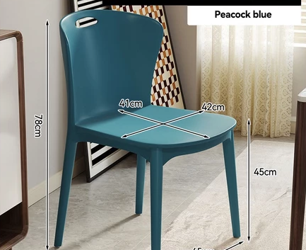 【Bearing 200kg】Plastic Chair Dining Chair PP Backrest Chair Nordic Chair Cafe Kerusi Elegant Study Chair Kerusi Makan