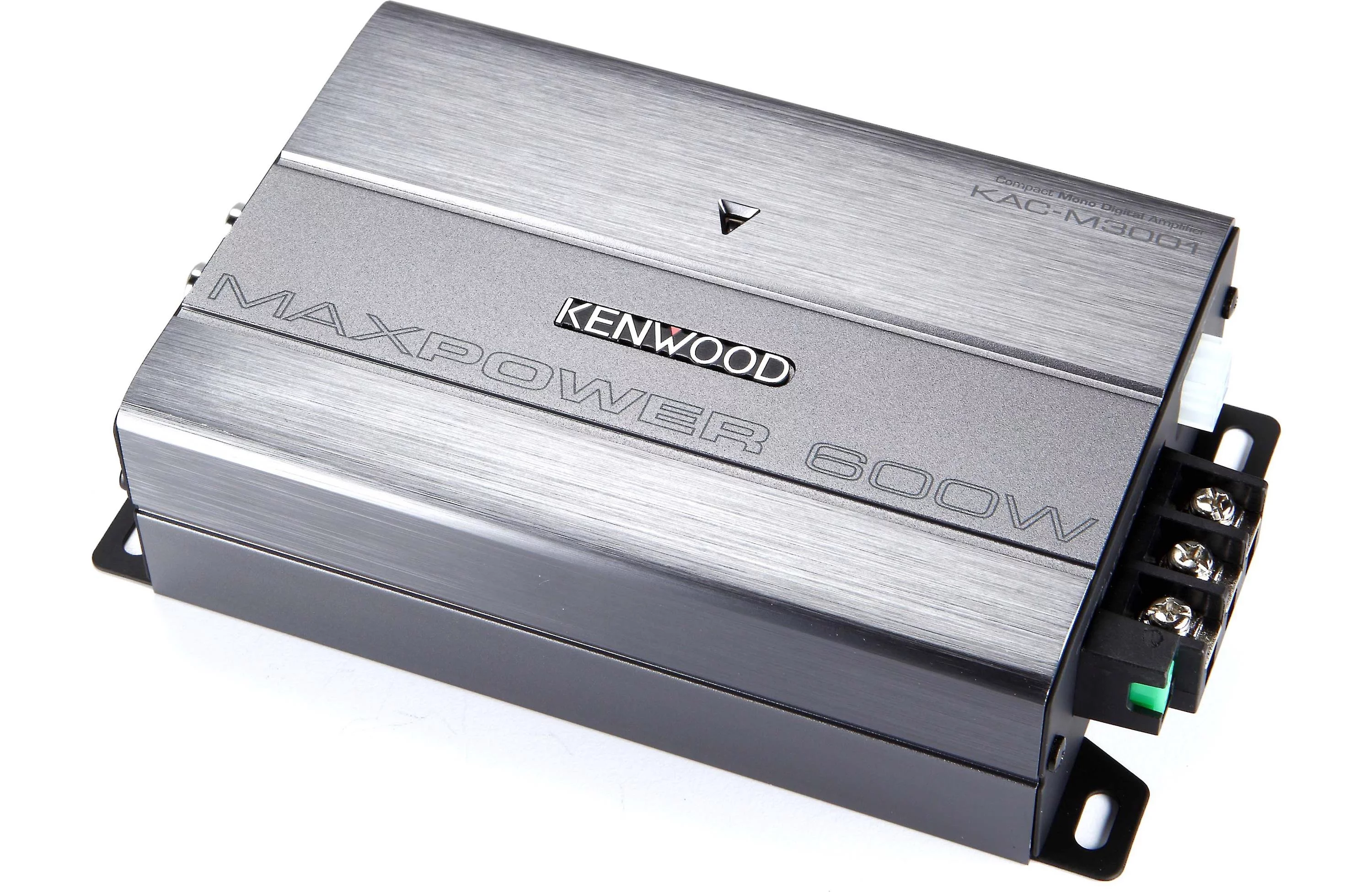 Kenwood KAC-M3001 Compact Digital Car/ATV/Marine Mono SubAmplifier, 600W, Class D Weather-Resistant Powersports Audio Monoblock Subwoofer Amp, 4 Ohm, 200 W RMS x 1 at 4 ohms (300 W RMS x 1 at 2 ohms)