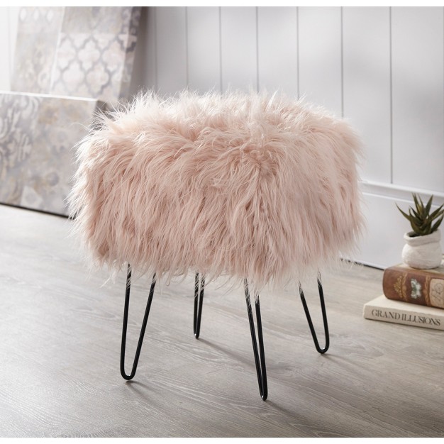 Miranda Faux Fur Stool Buylateral