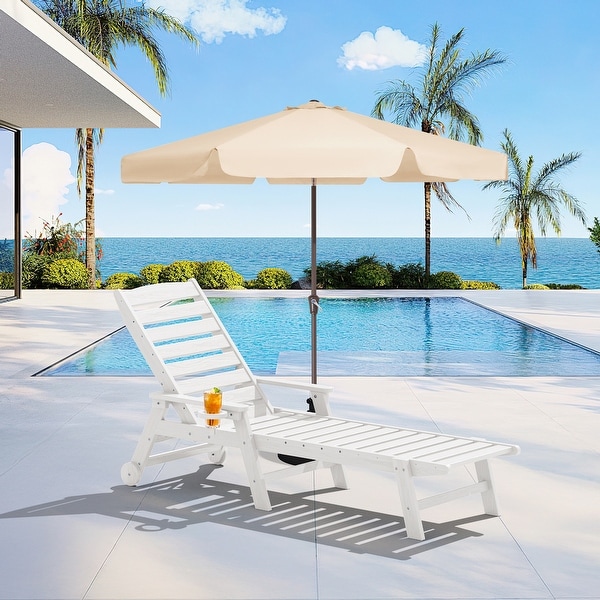 HDPE Frame Adjustable Backrest Patio Lounge Chair