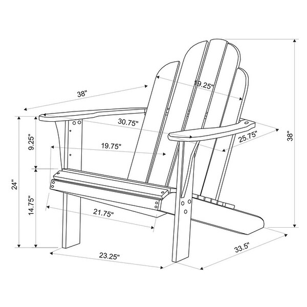 Linon Gavil Adirondack Chair