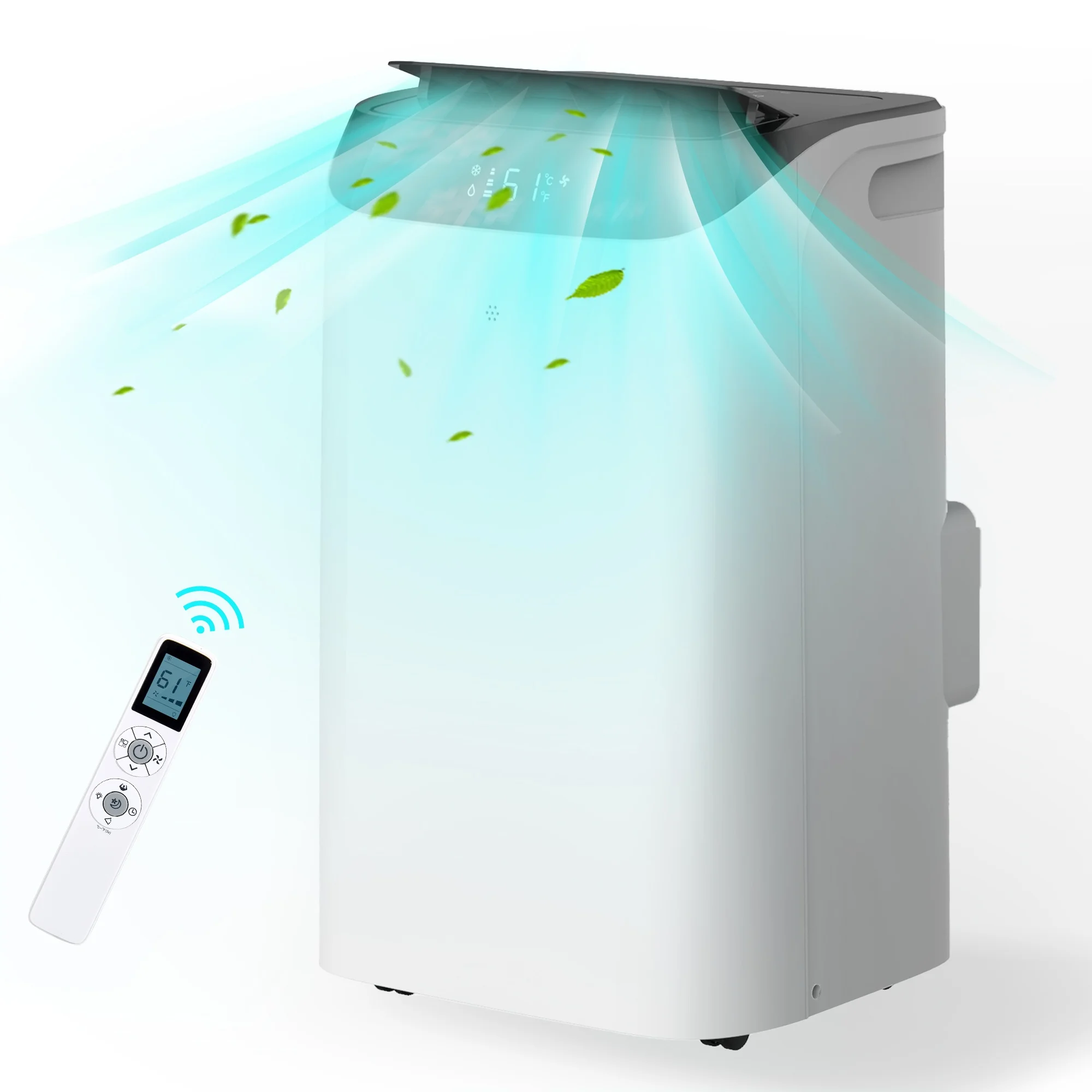 AGTANA Portable Air Conditioners, 14000 BTU, Dehumidifier, Cooling Fan, Remote Control, 650 Sq. ft